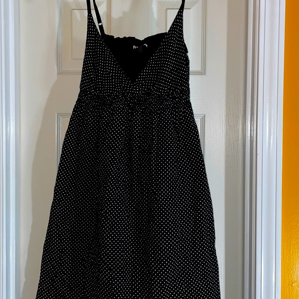 Planet Gold Black & White Polka Dot Dress